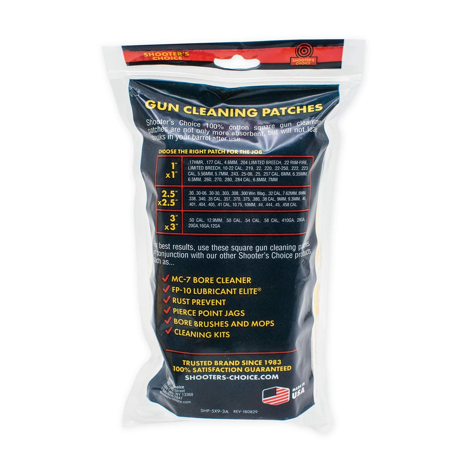 Shooter's Choice Cleaning Patches (Select Your Size)