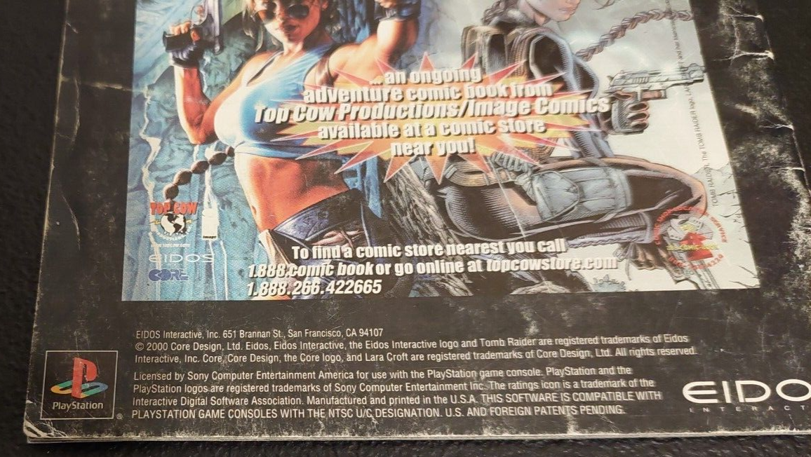 2000 PLAYSTATION ONE, TOMB RAIDER CHRONICLES. EIDOS MANUEL