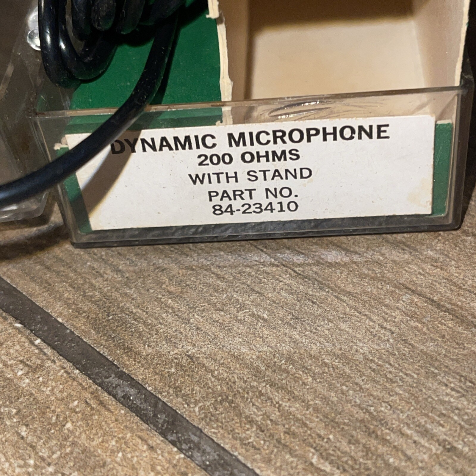 sears dynamic microphone 200 ohms with stand part no. 84-23410