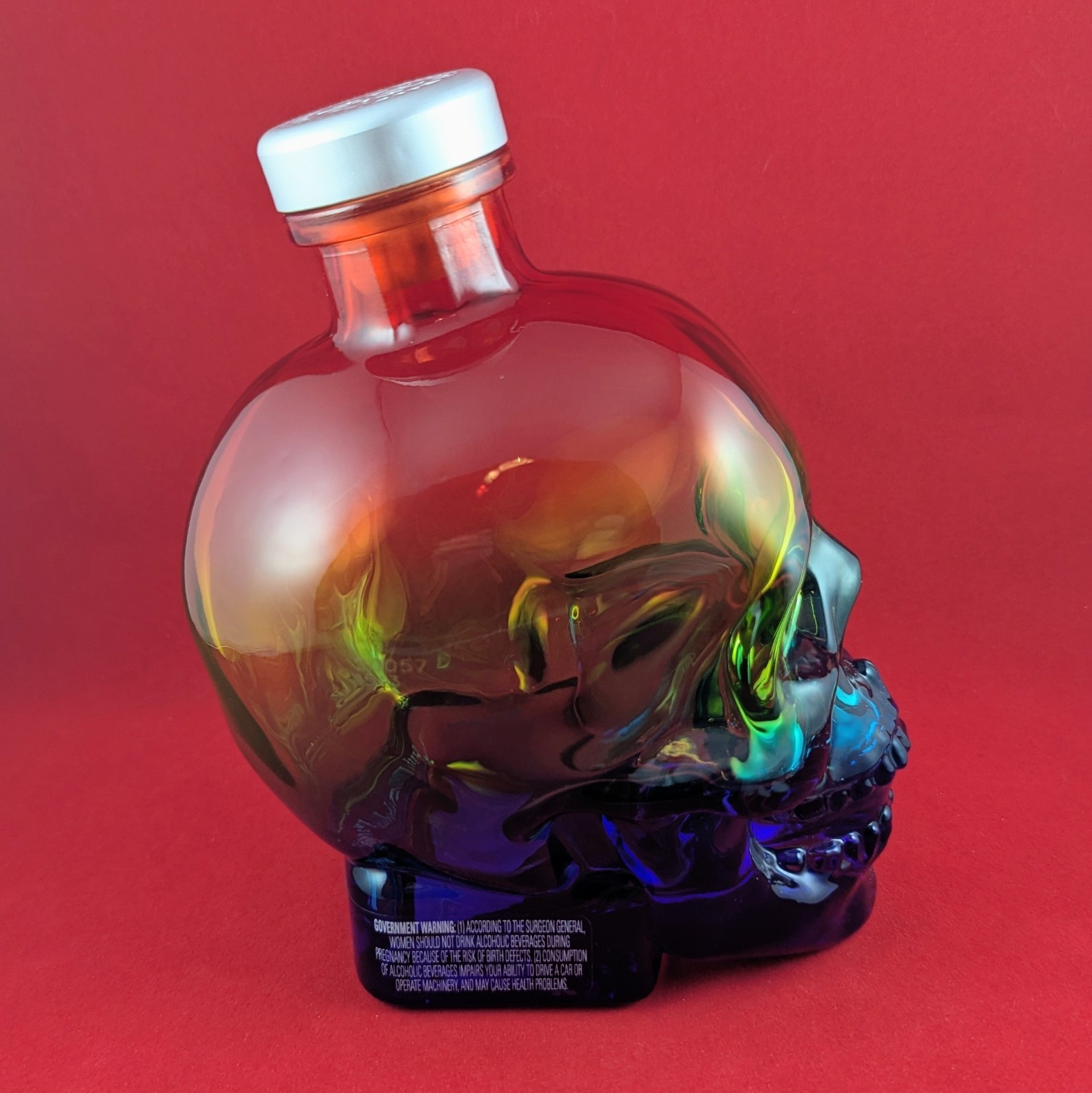Crystal Head Vodka 750ml EMPTY SKULL BOTTLE Limited Edition Pride Rainbow NICE!