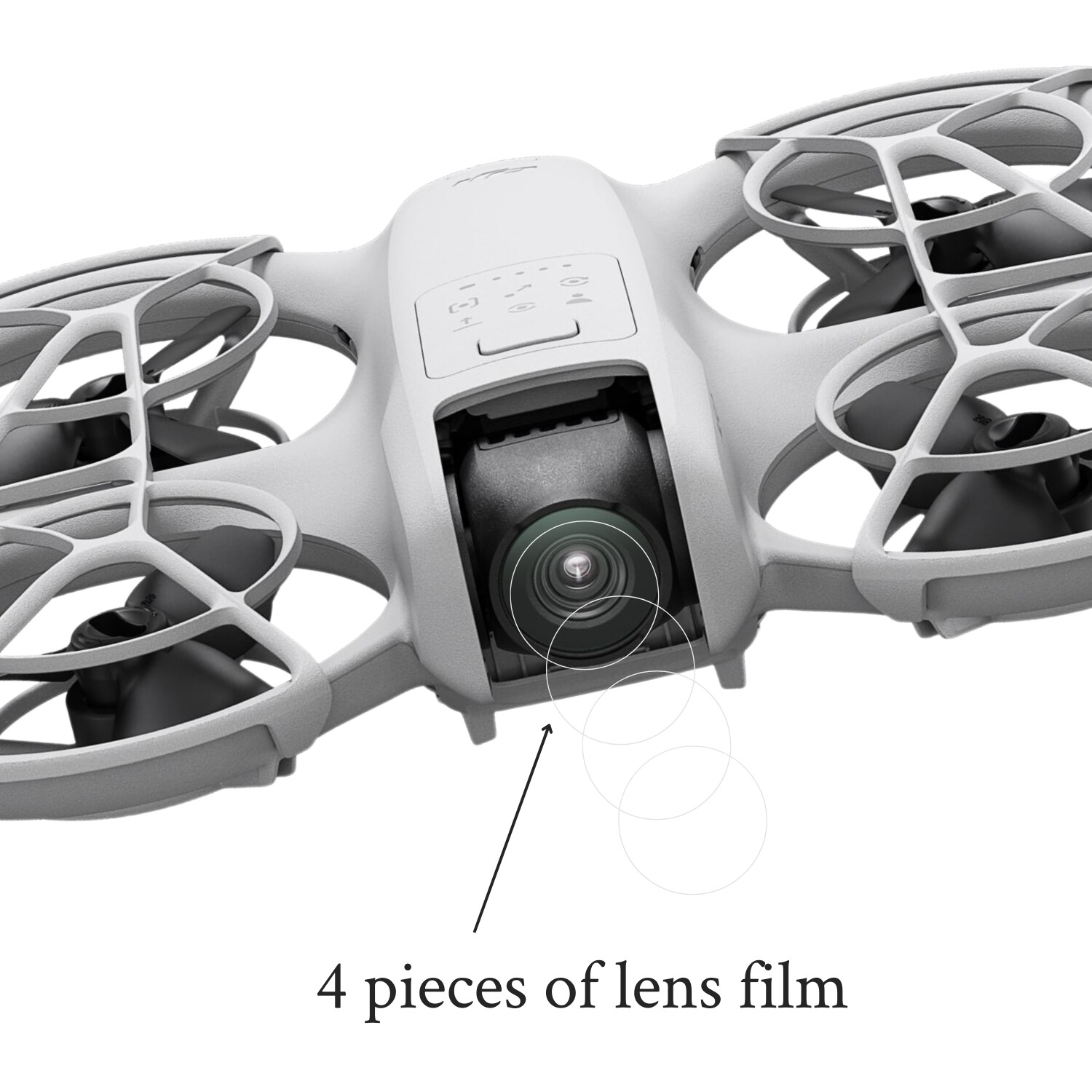 4 Pieces Glass Lens Protection Film for DJI Neo Scratch-Resistant Camera Glass