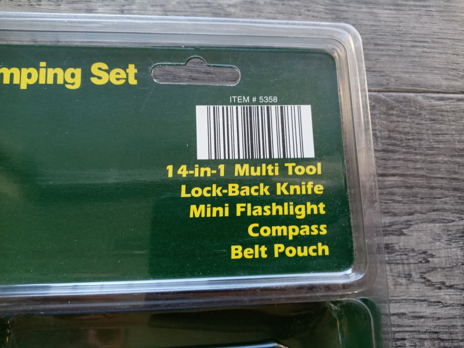 ADVENTURIDGE 5 Piece Camping Set: Multi Tool, Knife, Flashlight, Compass, Pouch