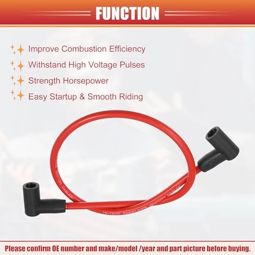 Spark Plug Coil Wires 8mm for Chevy SBC BBC Engines 9pc