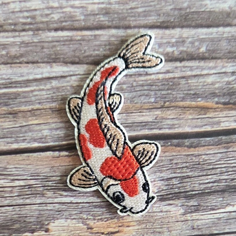 Koi Fish Japanese Japan Classic Asian Art Koi Pond Iron on Patch