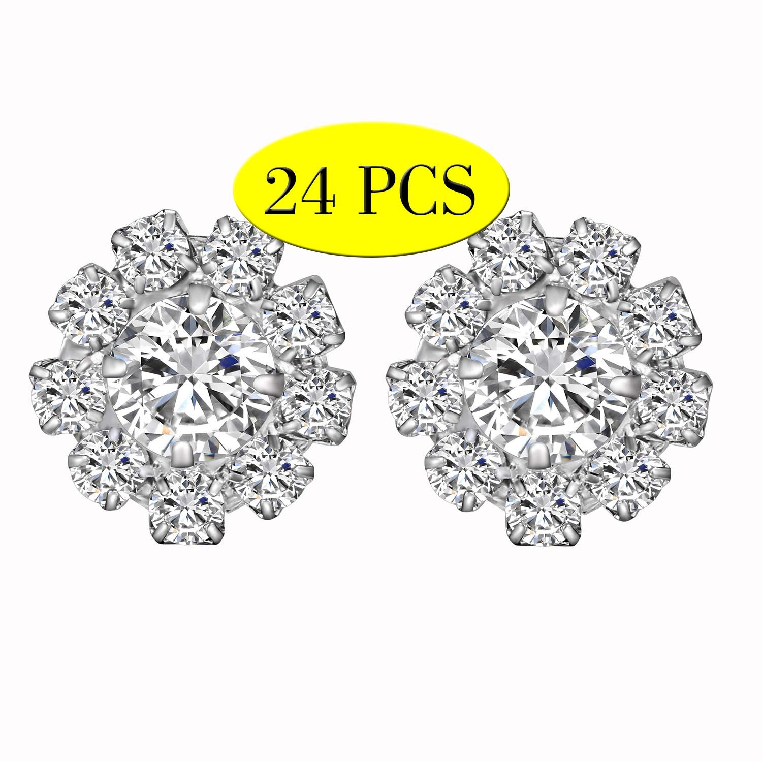 Wholesale 24PCS 16MM Small Clear 16 millimeters, B-Clear Rhinestone（Shank）