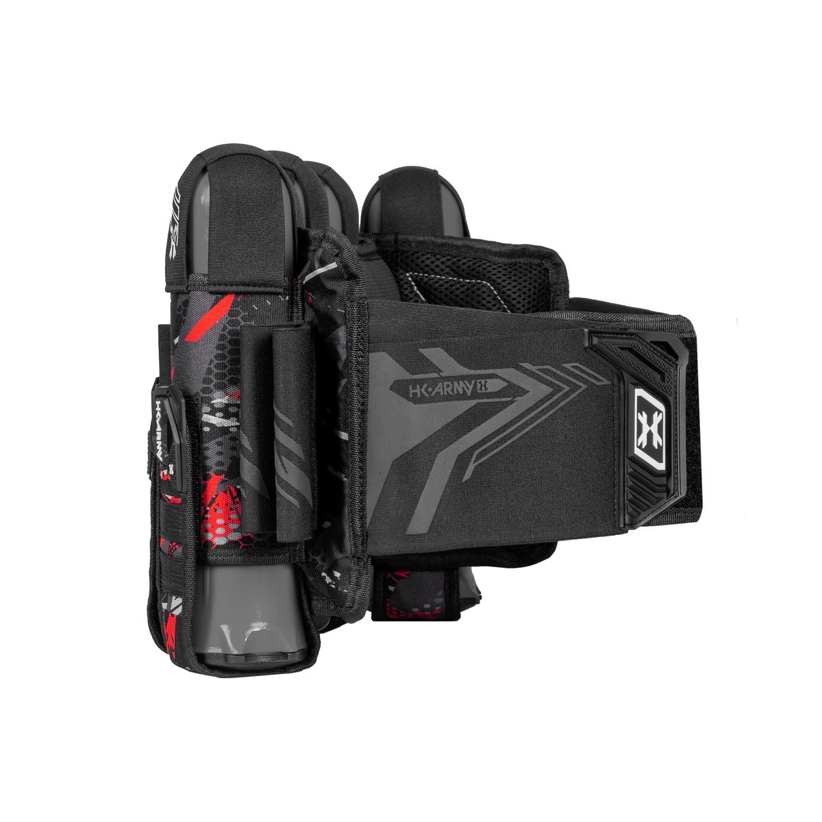 New HK Army Eject 5+4+4 Paintball Pod Harness / Pack - Scorch - Black/Red