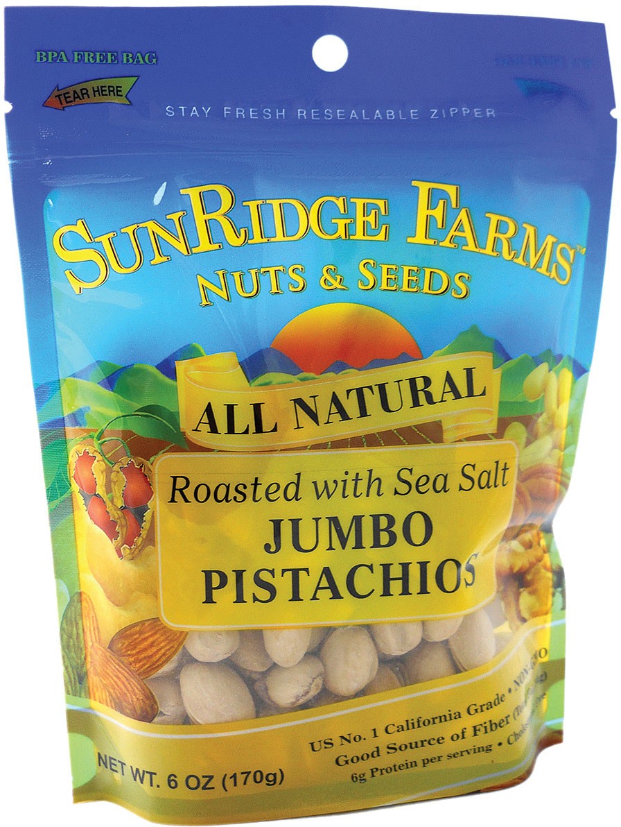 Sunridge Farms Jumbo Roasted Pistachios with Sea Salt - Premium California Nut