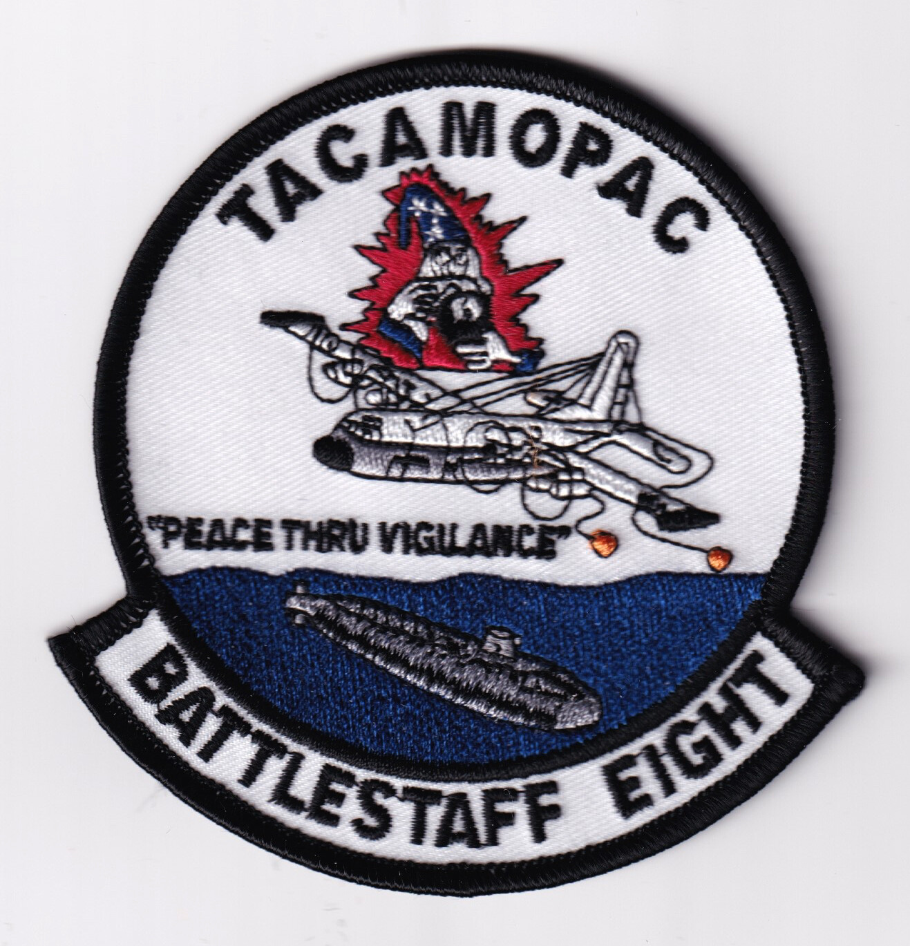 TACAMOPAC Battlestaff Eight Patch - 4 inches, Sew On/Plastic backing