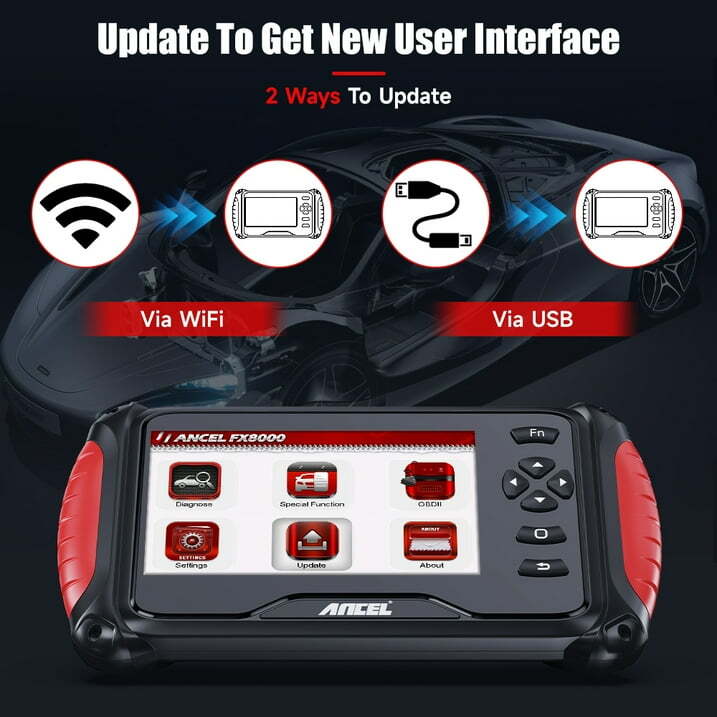 Ancel FX8000 Automotive Car Diagnostic Tool OBD2 Scanner All System Code Reader