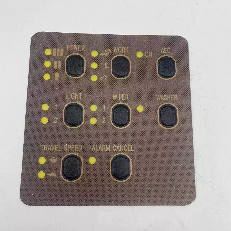 E312 320 330V1V2 BCD Button Meter Sticker for CAT Excavator Cab Display