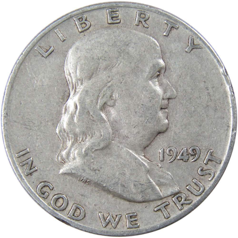 1949 D Franklin Half Dollar VF Very Fine Silver 50c Coin