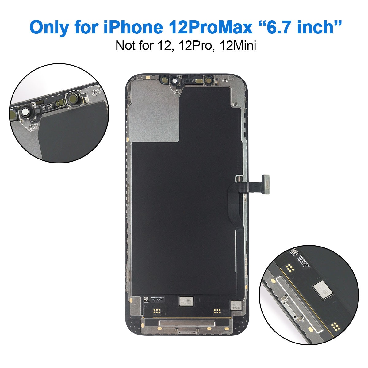 For iPhone 12 Pro Max LCD Touch Screen Display Replacement Digitizer Assembly