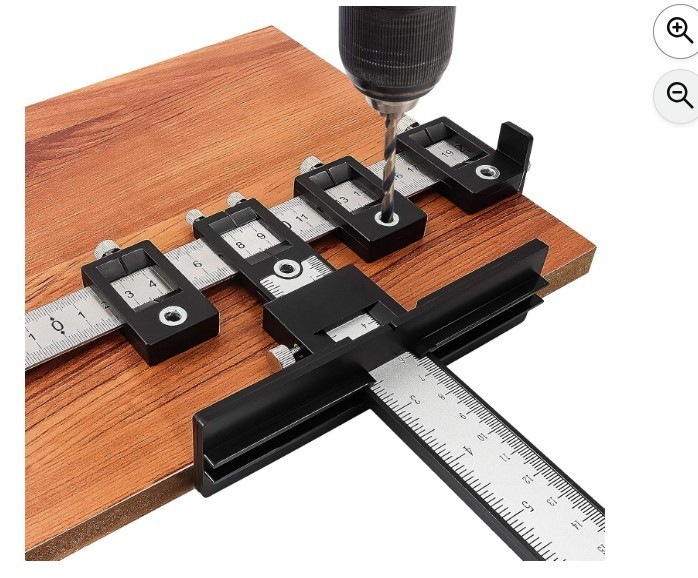 Cabinet Hardware Jig Tool - Adjustable Punch Locator Drill Template Guide, Wood