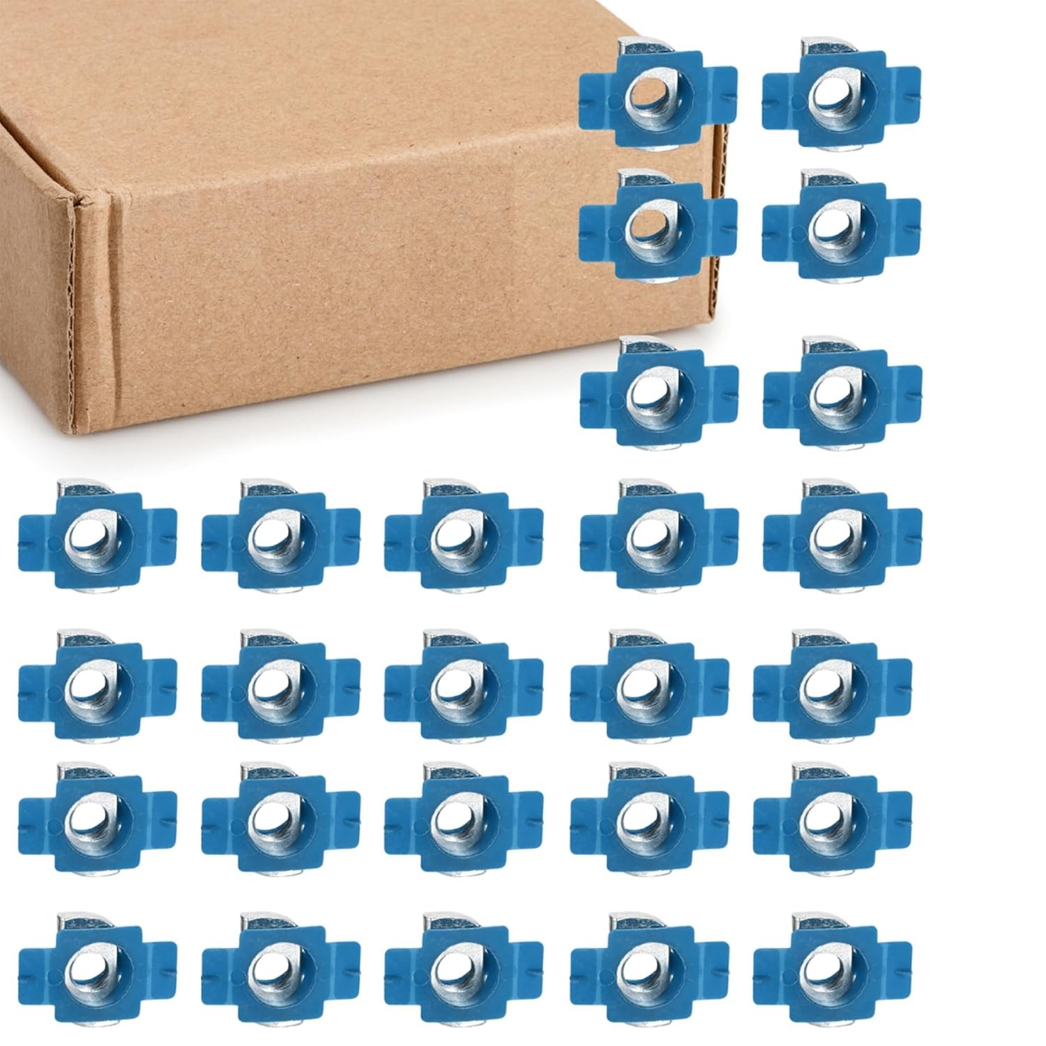 (Pcs) Strut Channel Nuts with Twist Tab,Strut Channel Cone Nuts - 3/8"-16 100
