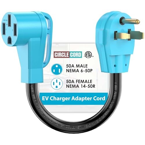 NEMA 6-50P to 14-50R EV Charger Adapter Cord 6 Gauge