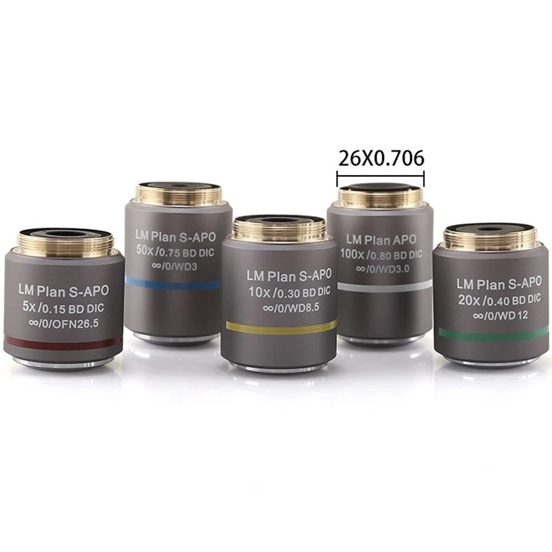 LM Plan S-APO 5X-100X Infinity Objective Lens DIC for Metallurgical Microscope
