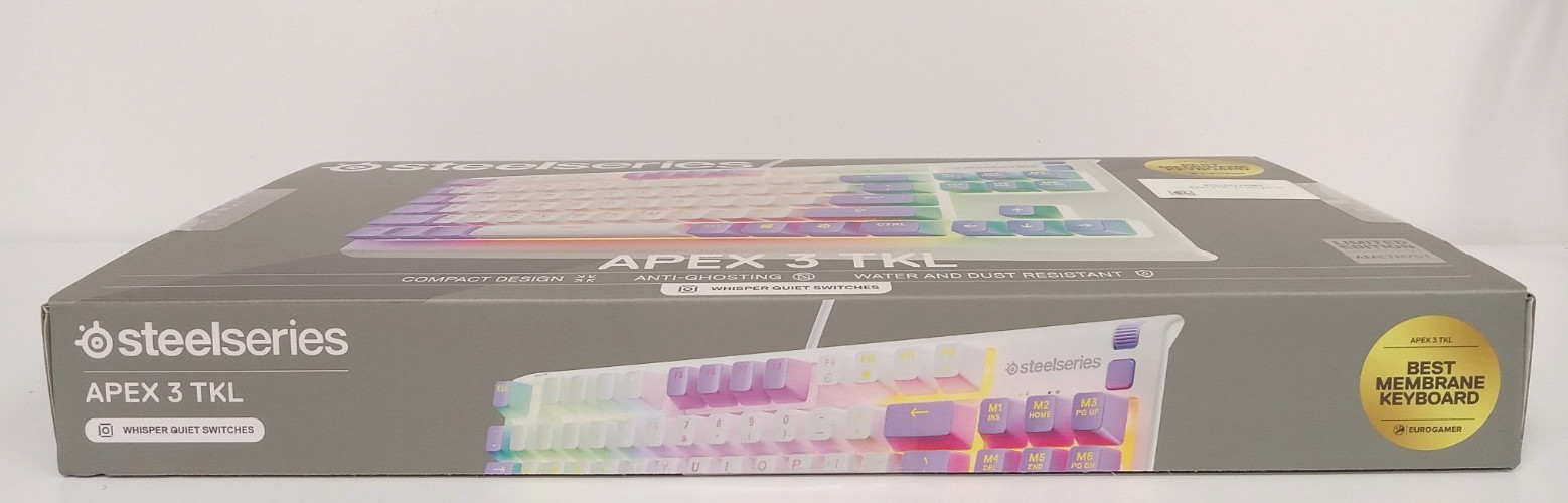 SteelSeries Apex 3 TKL Wired Membrane Whisper Quiet Switch Keyboard (Amethyst)