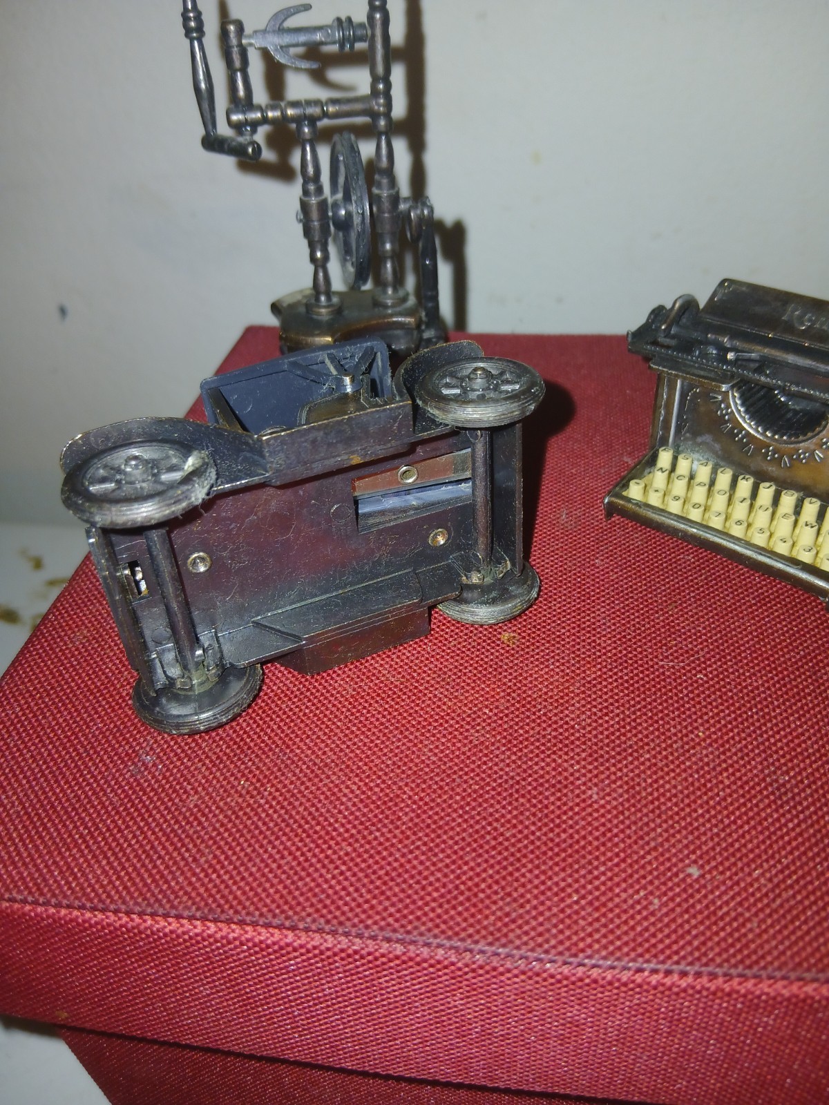 3 Minature Brass Pencil Shapeners
