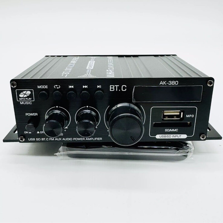 AK380 Bluetooth Audio Power Amplifier Speaker Receiver New