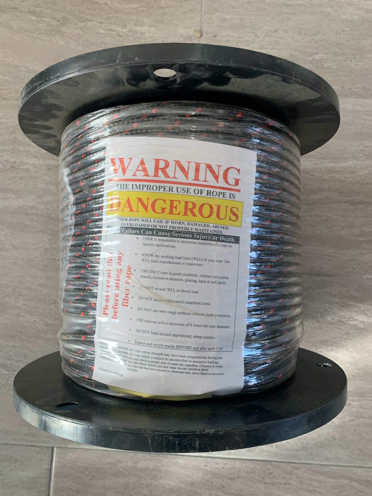 Pelican Rope 30SC-124-001 Black Polyester Oil Sensor 3/8 - 442'