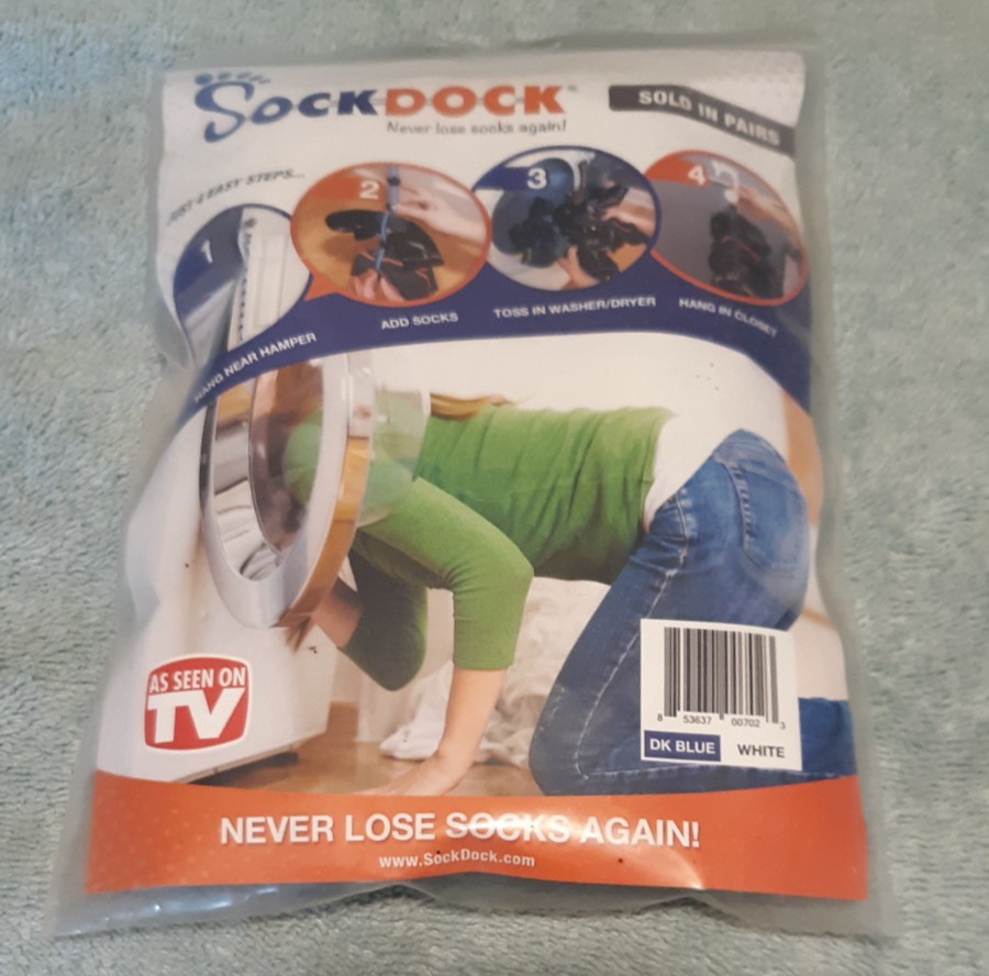 SockDock Laundry Tool Storage Hanger for Washing Drying Storing Paired Socks
