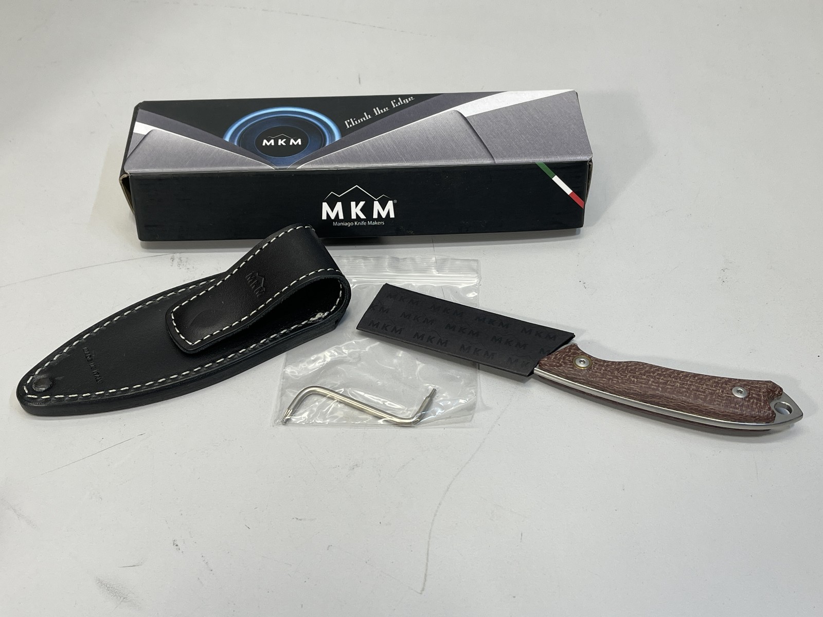 MKM Knives DCA Pocket Tango 1 Fixed 2.91" MagnaCut Stonewash Nessmuk Blade
