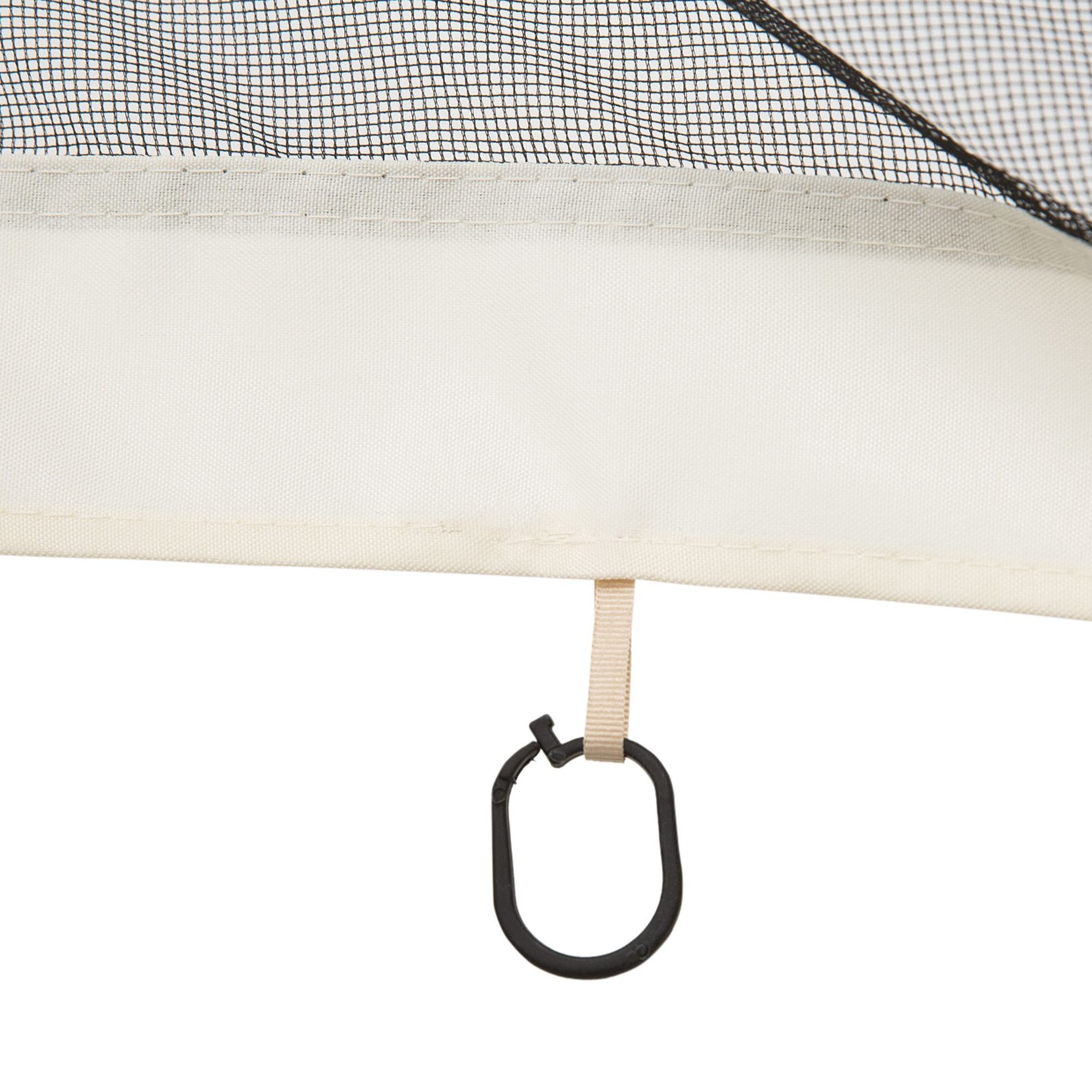 13.1' Square Gazebo Sidewalls – Black Mesh Net, Zip Closure, Polyester
