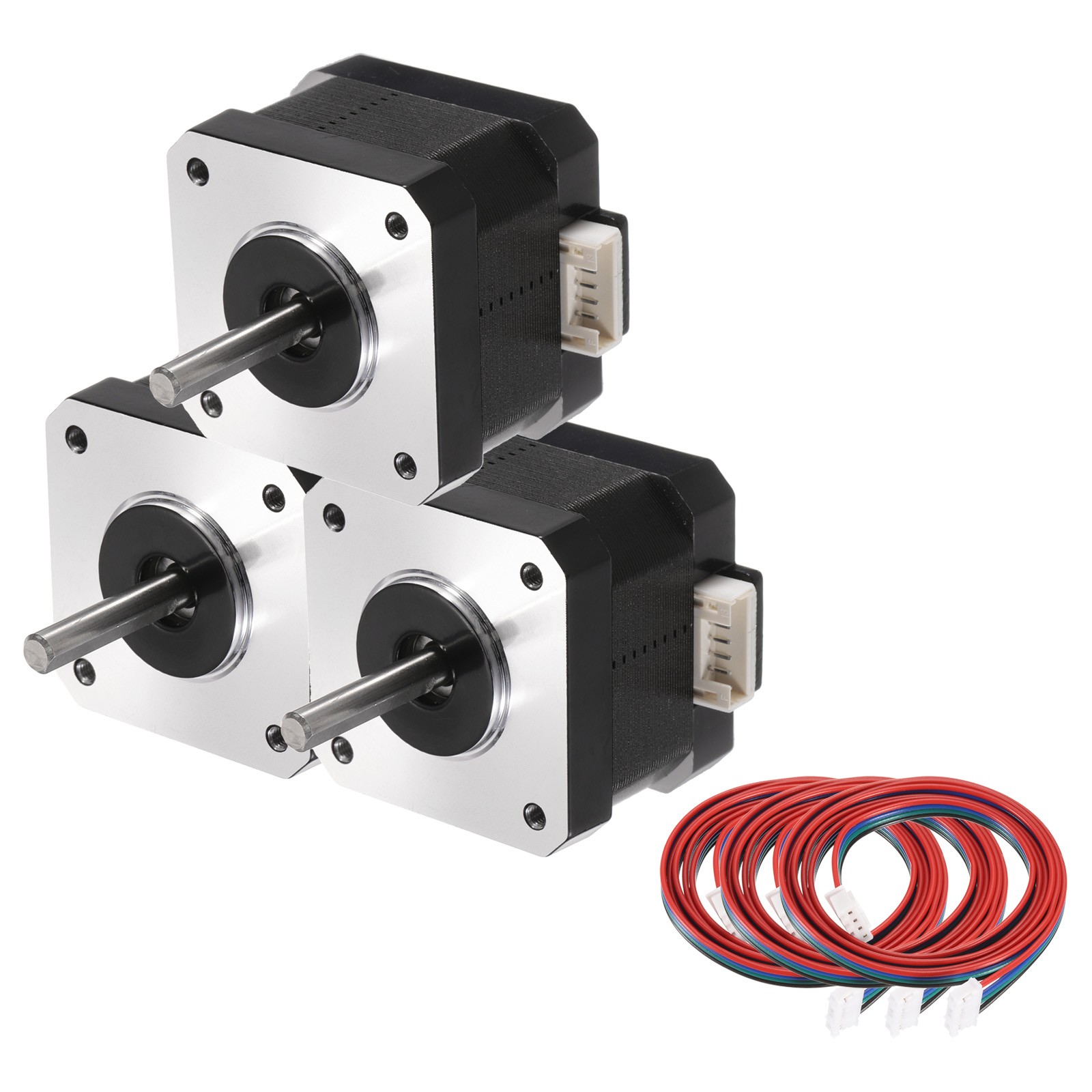 3 Pcs Stepper Motor 42x42x34MM Bipolar 1.3A/3.1V 0.28N.M Motor 1.13 Degree