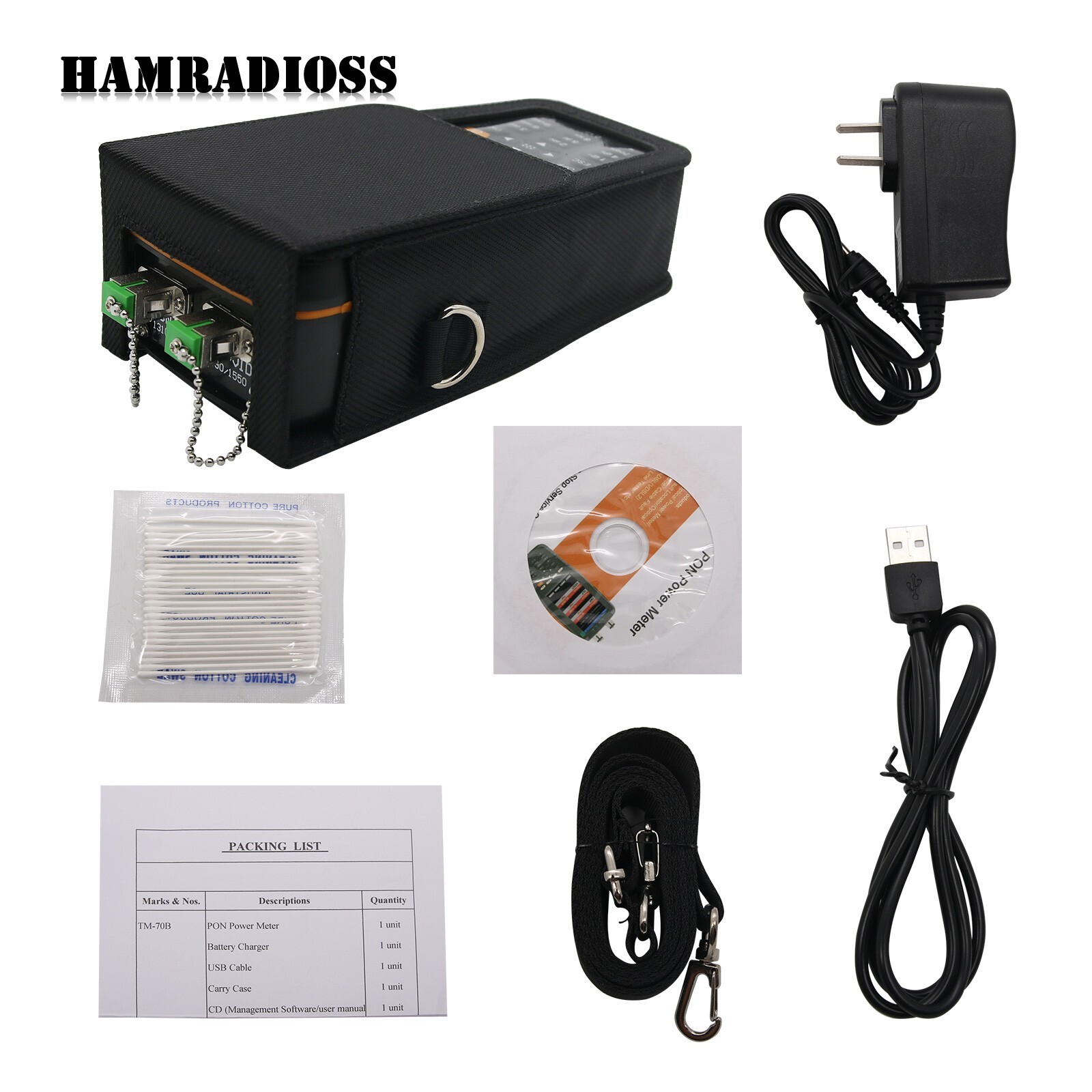 TM70B PON Fiber Optic Power Meter Wavelengths 1310/1490/1550nm Fiber Equipment