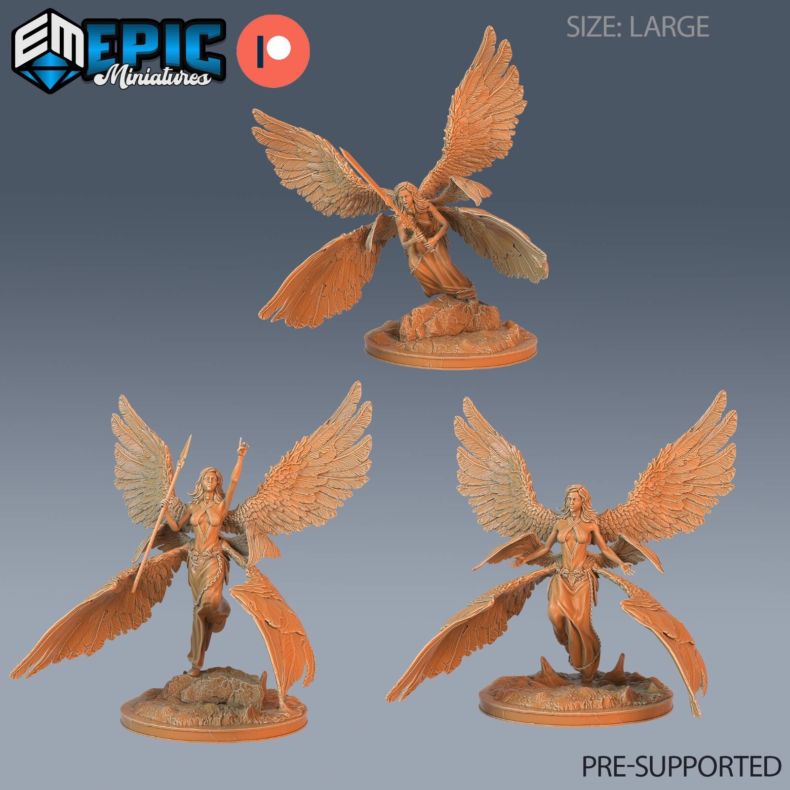 Epic Miniatures - Female Angel Dungeons and Dragons DnD Miniature