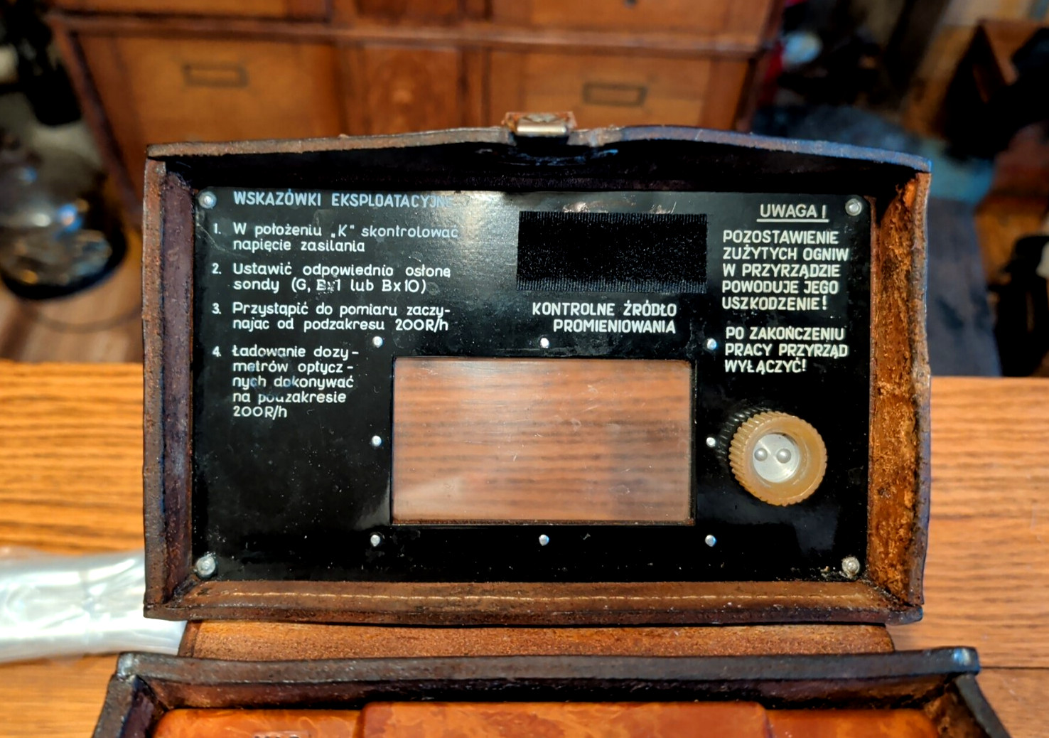 Vintage Cold War Polish Geiger Counter Dedector DP-66