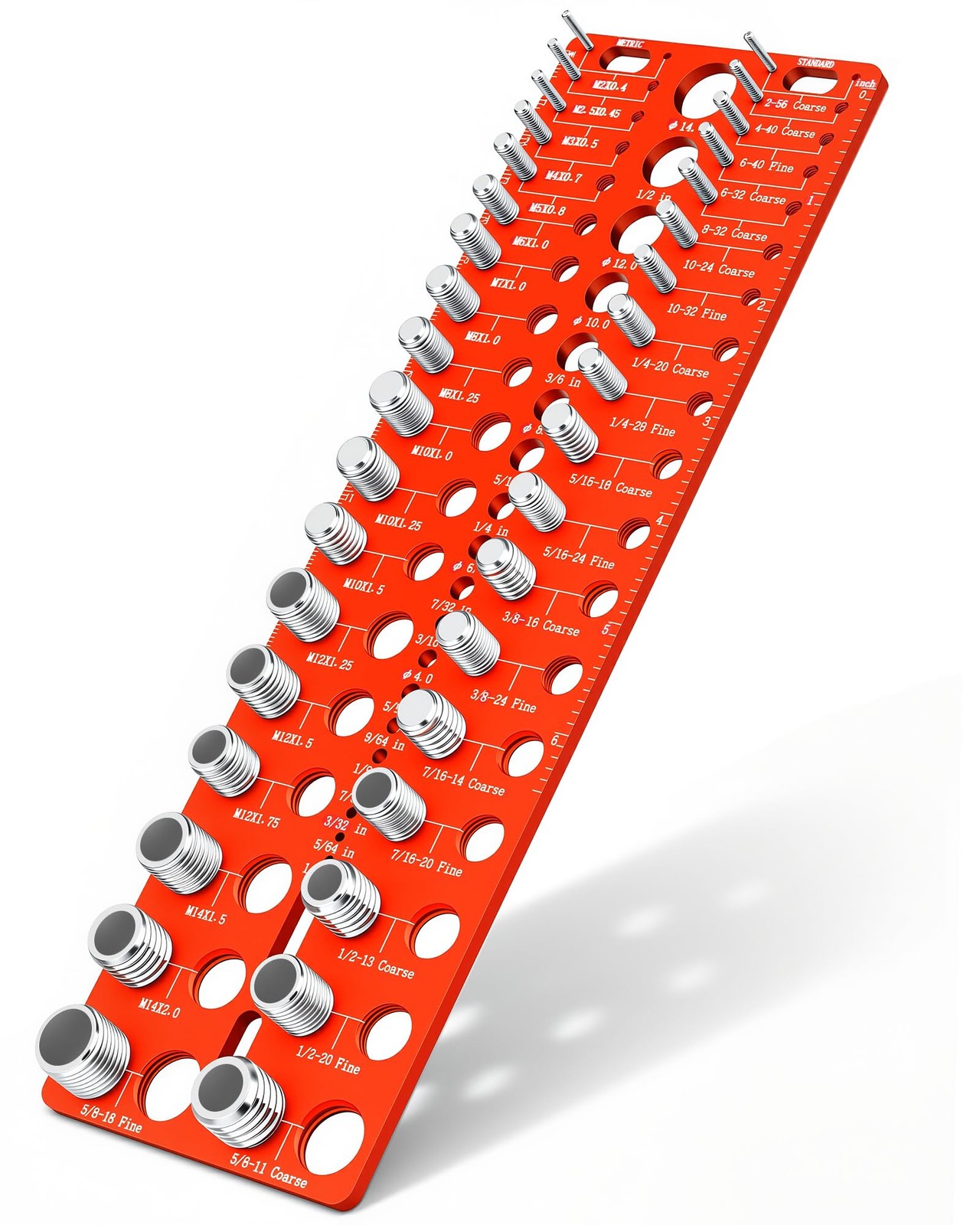 Manalete Thread Checker, 55 Nut and Bolt Thread Checker, Screw Size and Threa...