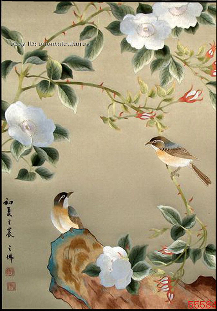 Chinese 100%real natural mulberry silk thread,su hand embroidery kits:birds