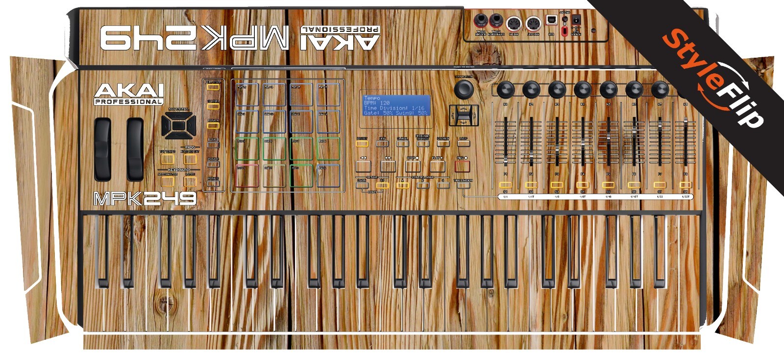 Akai MPK 249 Skin | Wood 4 | Protective Decal | StyleFlip Skins
