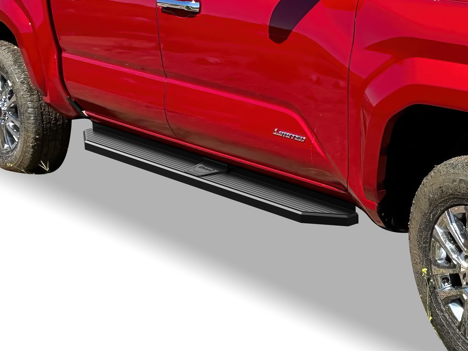 APS Black Running Boards Style Fit 24-26 Toyota Tacoma Double Cab Crew Cab