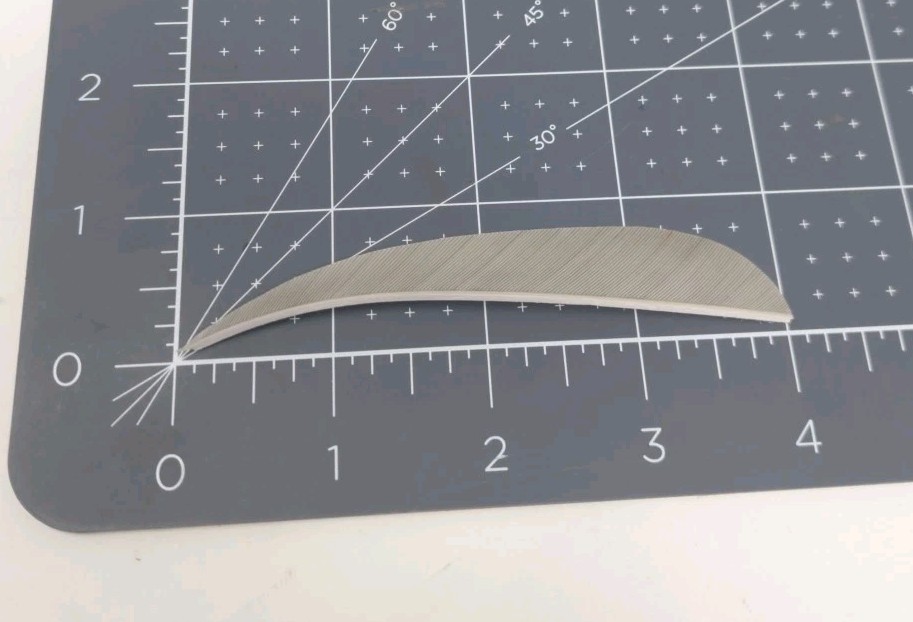 100pk Archery Arrow Feathers 4" Left Wing: Parabolic Gray