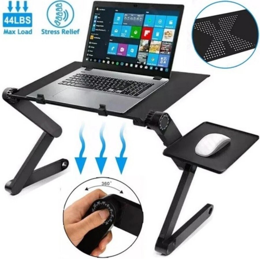 Foldable 360° Adjustable Laptop Table Stand Lap Sofa Bed Tray PC Notebook Desk