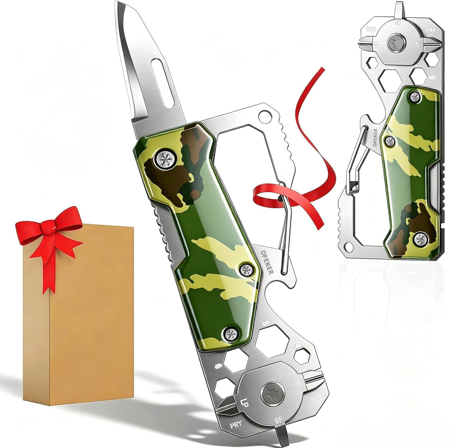 Cool Men Gift Ideas for Him - Fathers Day Dad Gifts Multitool Pocket Knife, Uniq