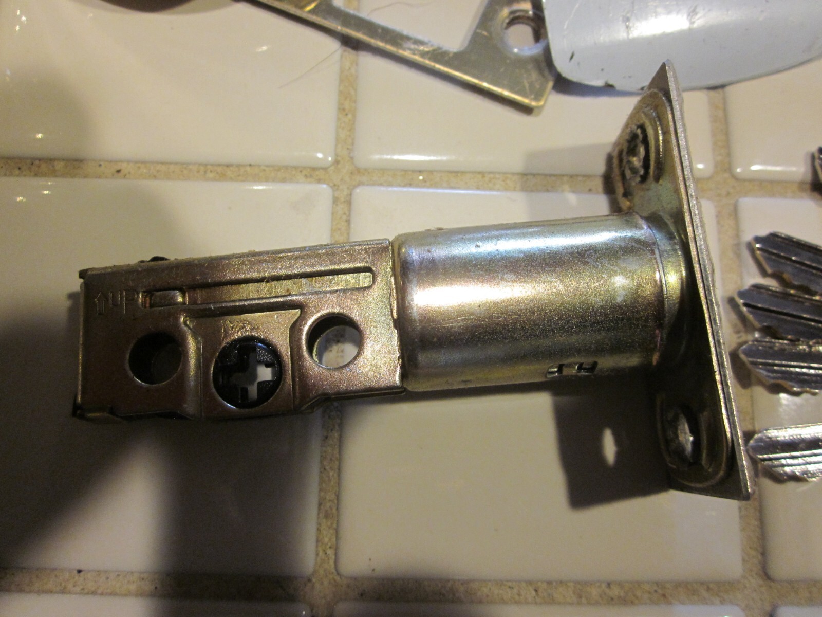 Exterior Front Entry Door Handle Lock Set Round Knob Keyed alike Double Deadbolt