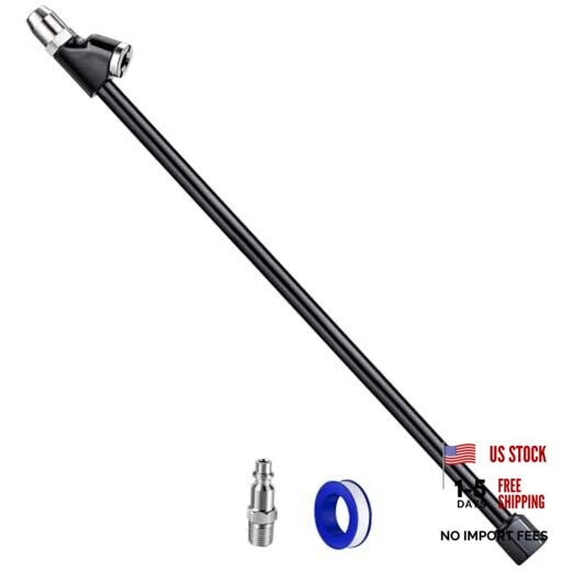 13'' Dual Head Air Chuck Set, Heavy Duty Extended Reach Tire Chuck w/Quick