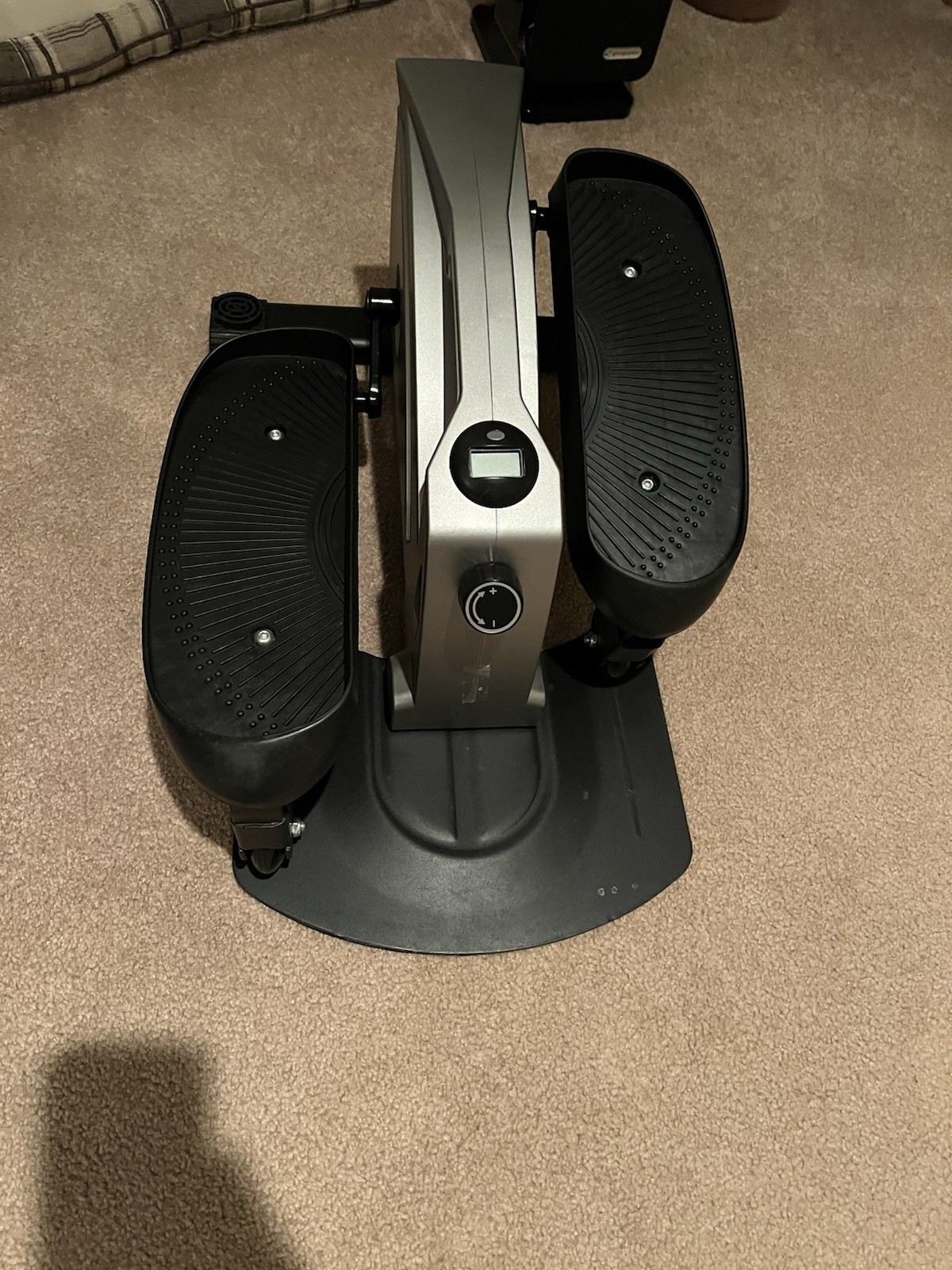 Under Desk Portable Elliptical Machine, Bike Pedal Exerciser with Adjustable Res