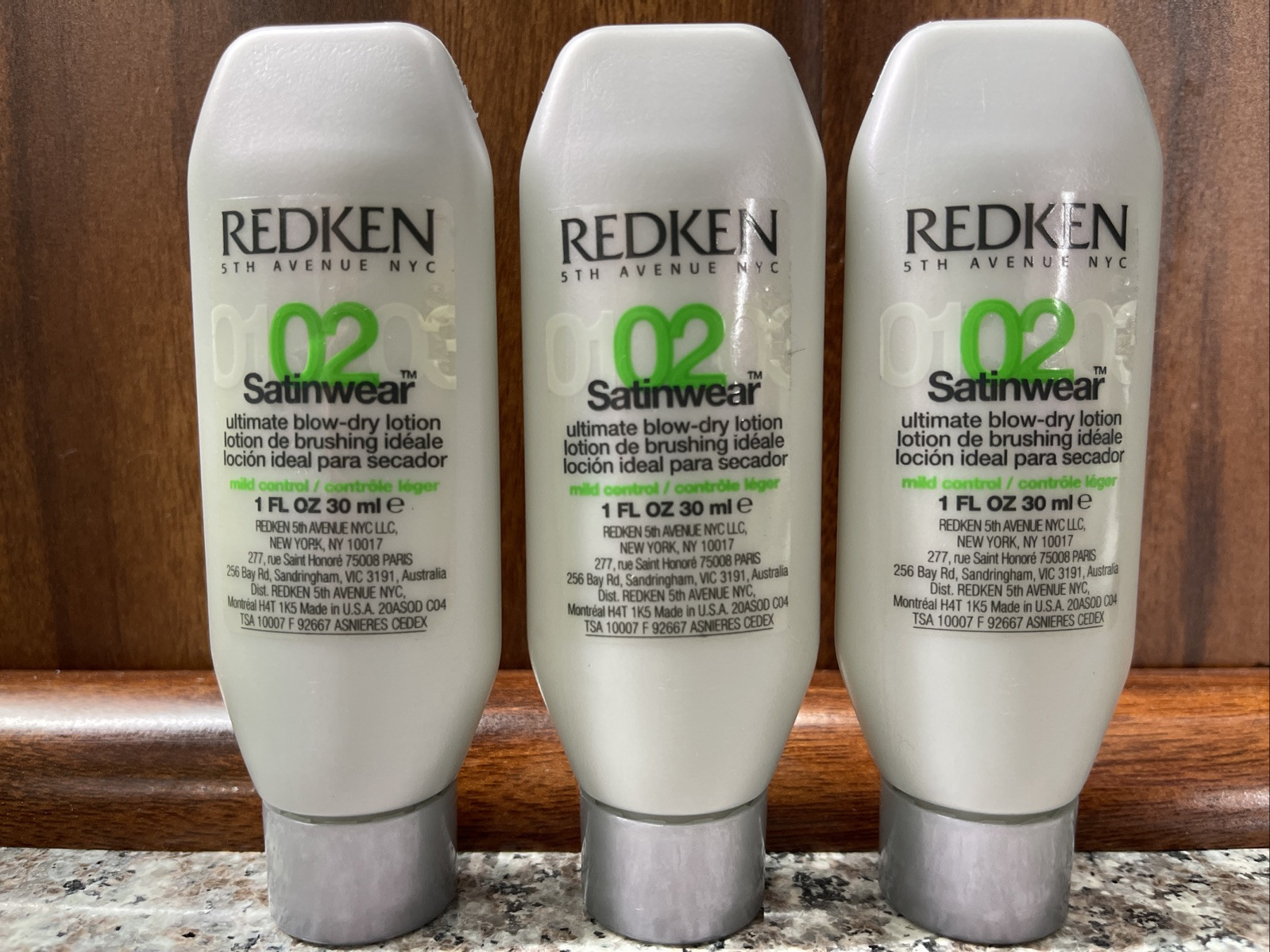REDKEN Satinwear 02 Ultimate Blow-dry Lotion 1oz (3-bottles)