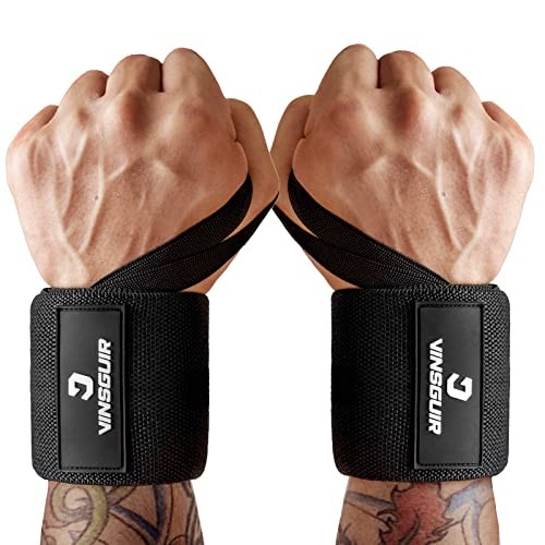 21'' Elastic Wrist Wraps for Weightlifting and Working Out(USPA Black