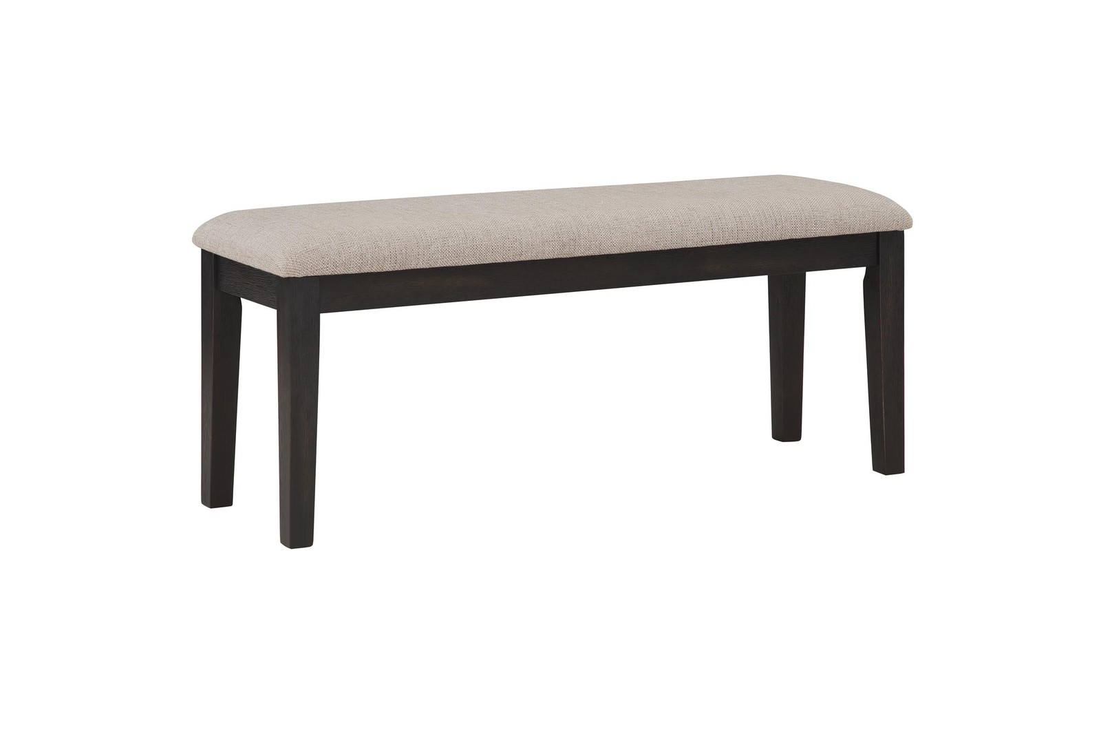 Steve Silver Harington Solid Wood and Polyester Upholstered Bench in Black