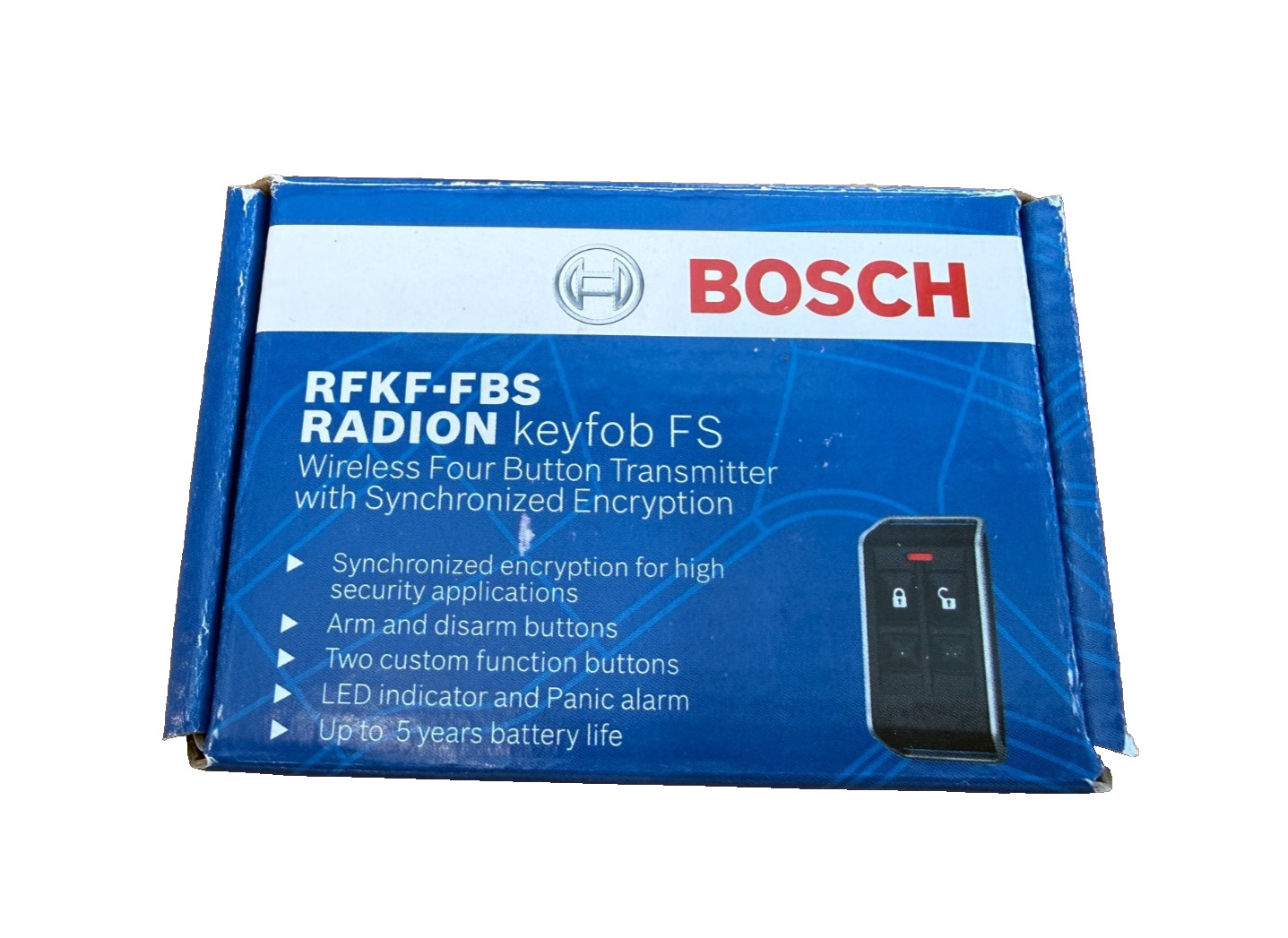 Bosch RFKF-FBS-A Encrypt 4-Button Programable Keyfob Transmitter *MISSING SCREW*