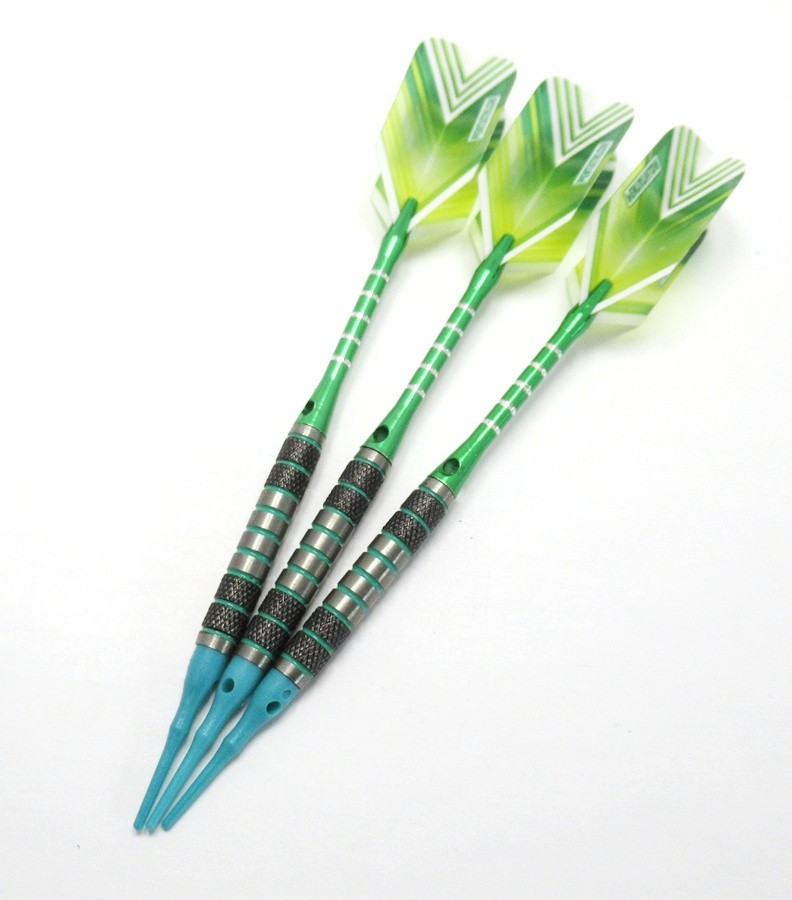 Ruthless DY3 18g Green Soft Tip Darts 80% Tungsten + Extras + Tracking
