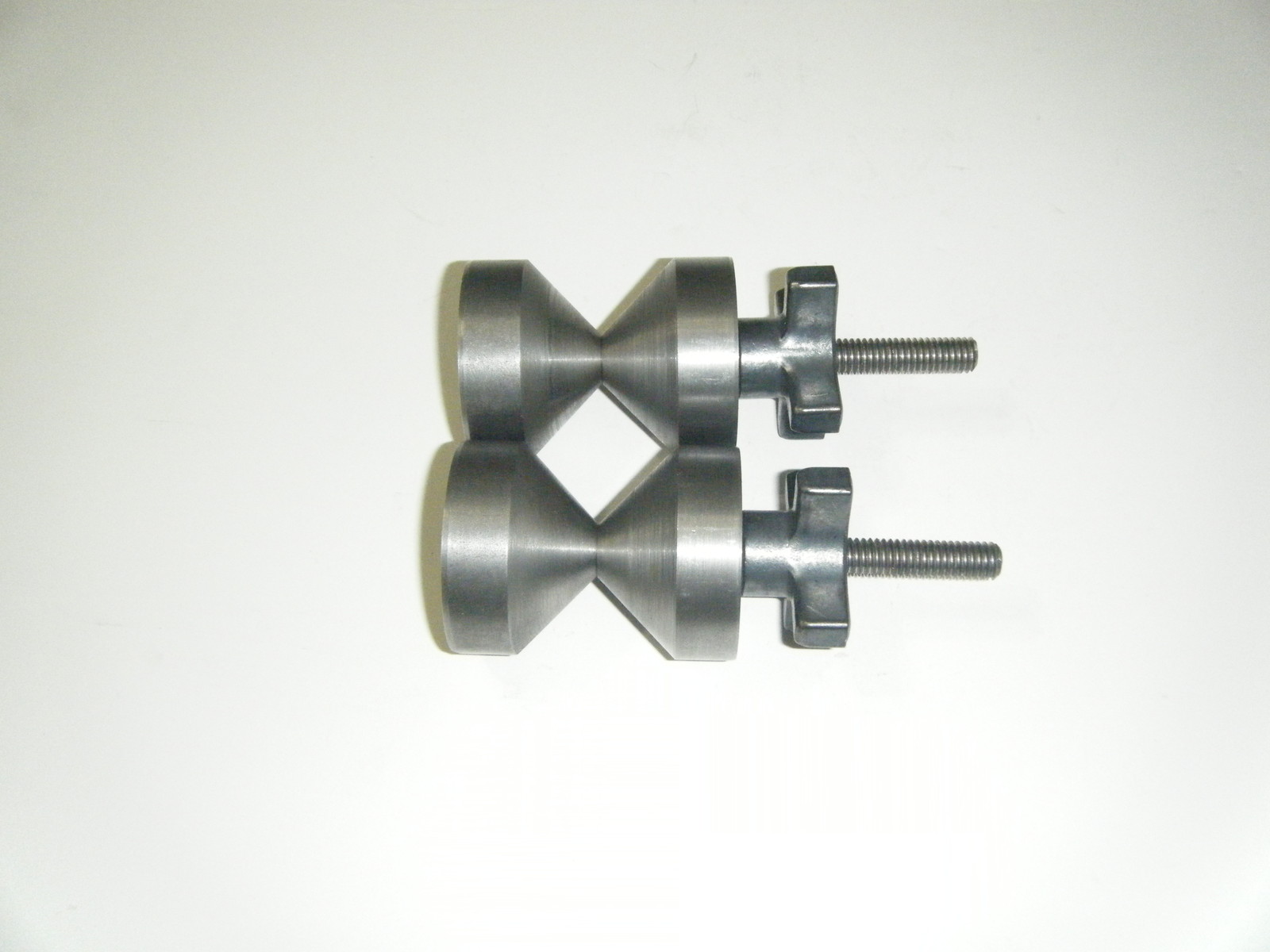 DAVIS  2"-Two hole pin-Carbon Steel- 3/8-16 with quick knobs.