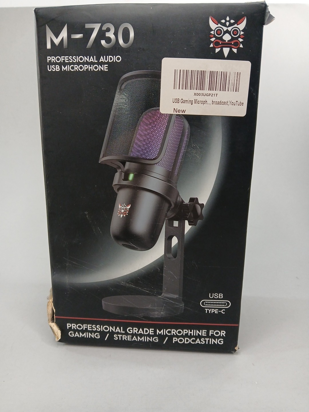 USB-C Microphone Gaming Computer Streaming Onikuma M-730 New/Open Box