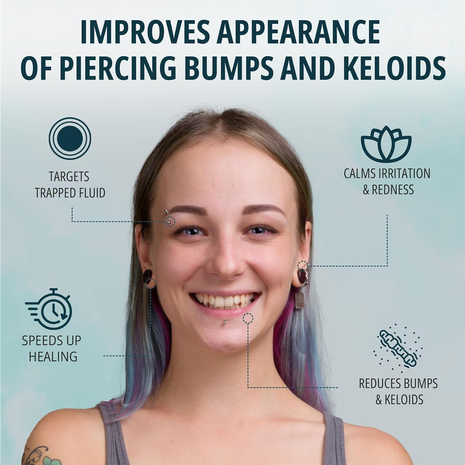 Piercing Bump Solution 20Ml for Keloid Reduction | Soothing Solution Tea Tree Oi
