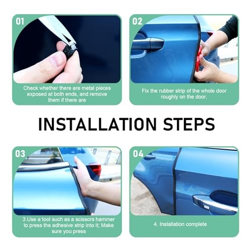 Car Door Edge Guard, 16.4Ft Rubber Seal Edge Trim, Door Edge Protector Guard